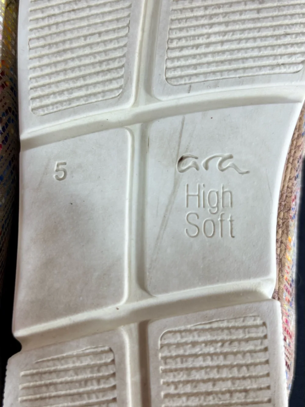 Ara Multi-Color Woven Platform Sneakers with Tan Accents